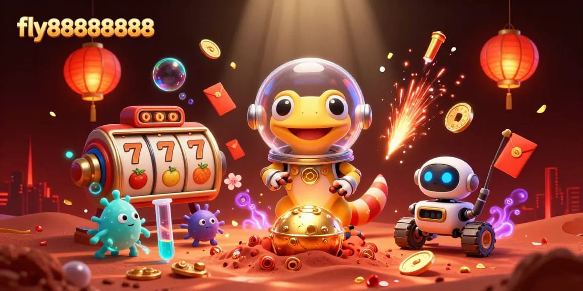 Experience thrilling adventures at fly88888888 with vibrant characters and casino elements!