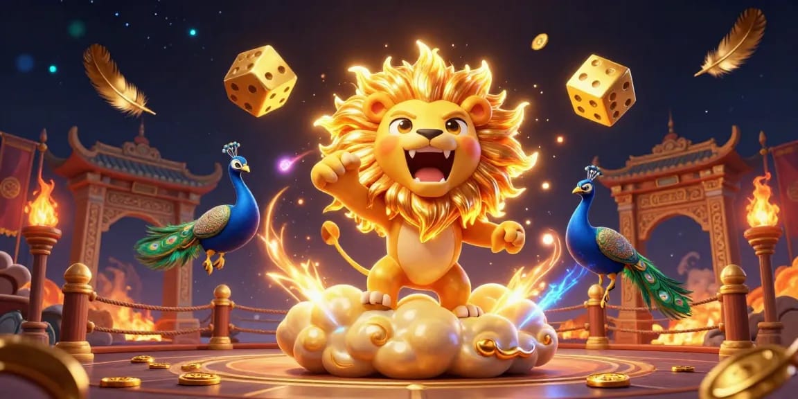 C168 players experience thrilling wins in dynamic 3D casino action featuring golden dice and vibrant elements.