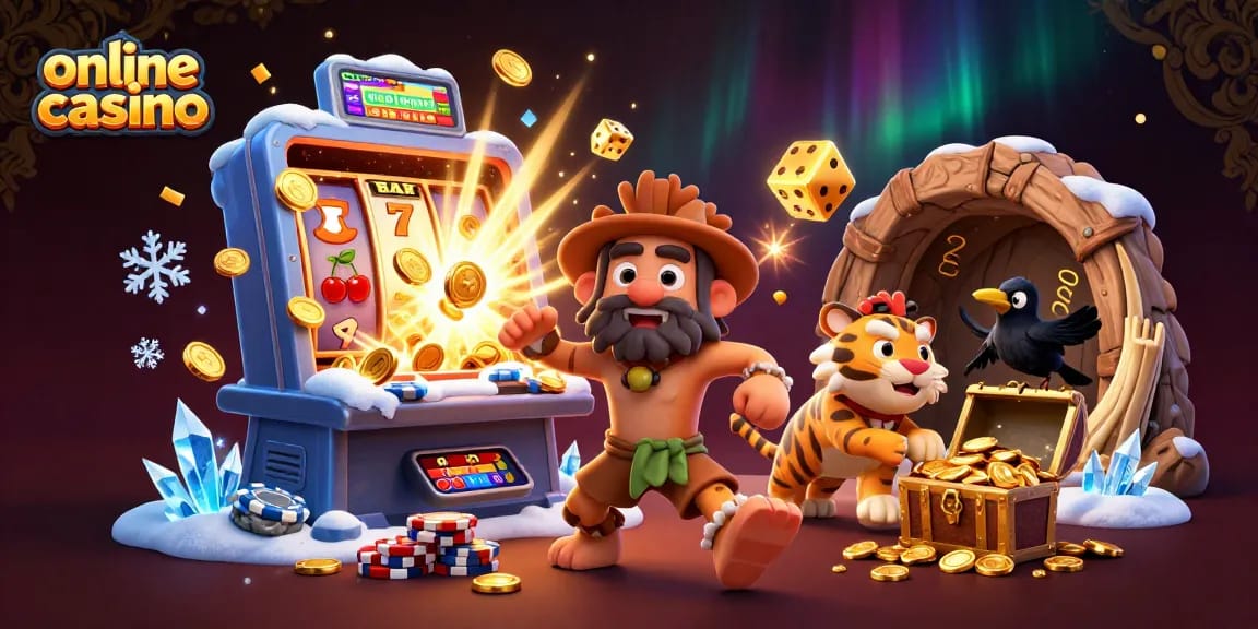 Engage with the thrilling world of the online casino featuring prehistoric characters and jackpot excitement!