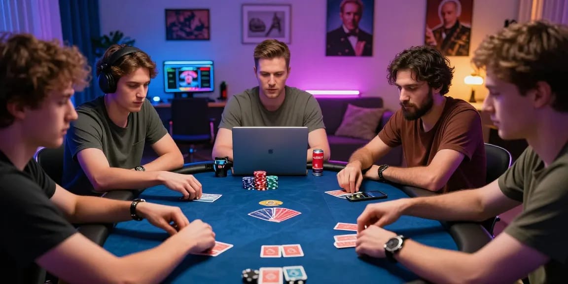 Online poker gaming experience at Dominobet with players engaged in gameplay, reflecting the excitement of Daftar Dominobet.