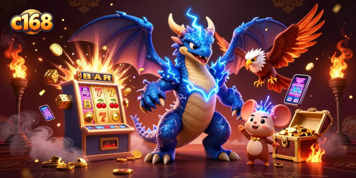 Spin the reels at c168's exciting casino, featuring jackpots and vibrant gaming thrills.
