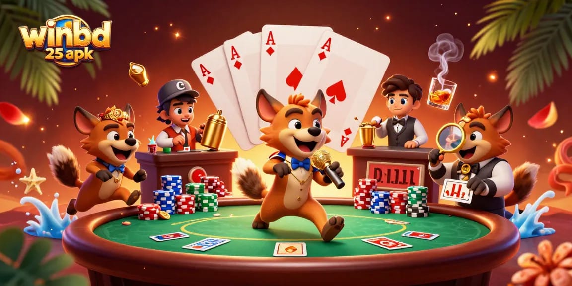 Experience excitement with winbd 25 apk as hyenas host a vibrant casino scene, blending comedy with gaming.