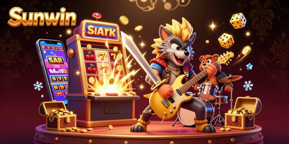 Experience thrilling gameplay at Sunwin with a vibrant casino scene bursting with excitement and energy.