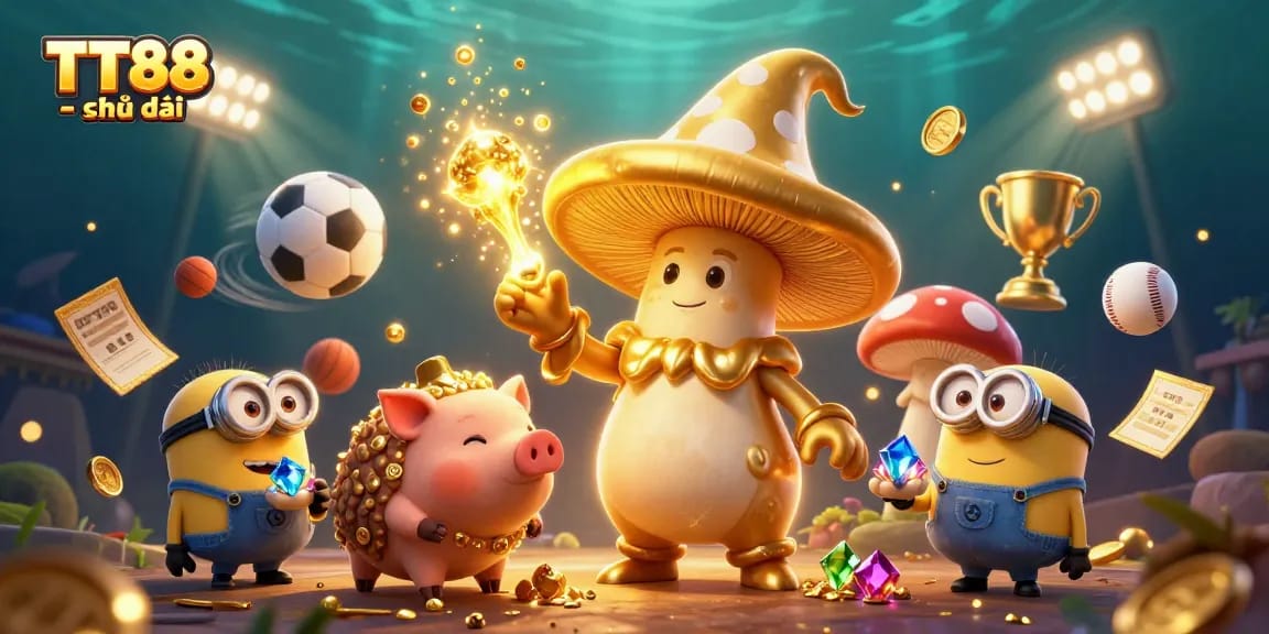 Engage in exciting gaming adventures with TT88 - nhà cái's golden mushroom wizard and sports treasures.