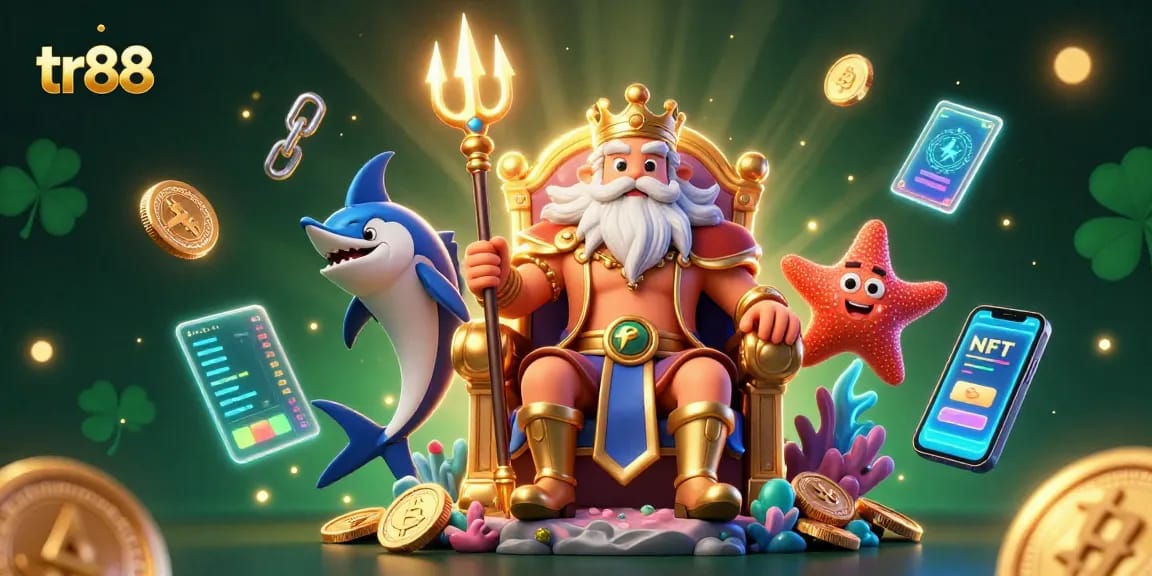 Win big at tr88 with this vibrant casino-themed illustration showcasing gaming excitement.