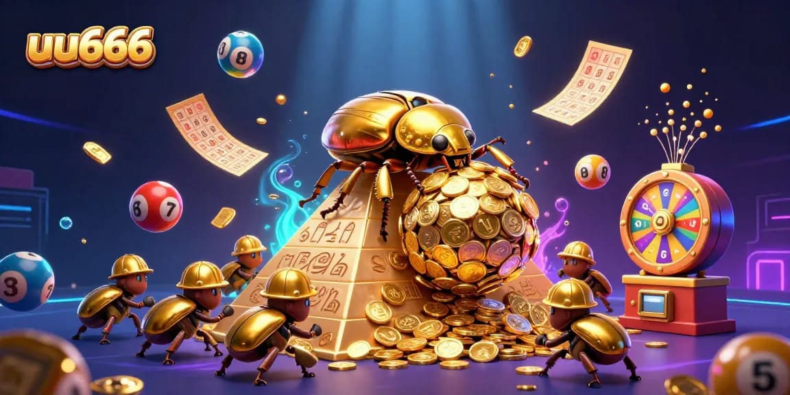 Experience thrilling gameplay at uu666 with dynamic casino symbols and colorful lottery elements.