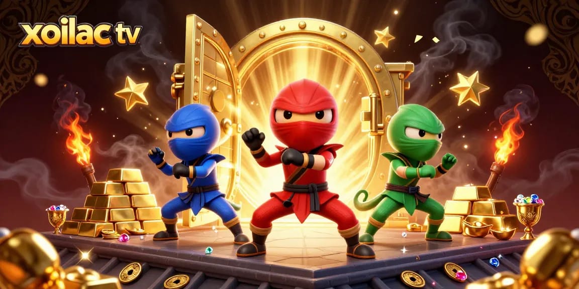 Experience thrilling action with xoilac tv as chameleon ninjas engage in epic battles amidst treasure