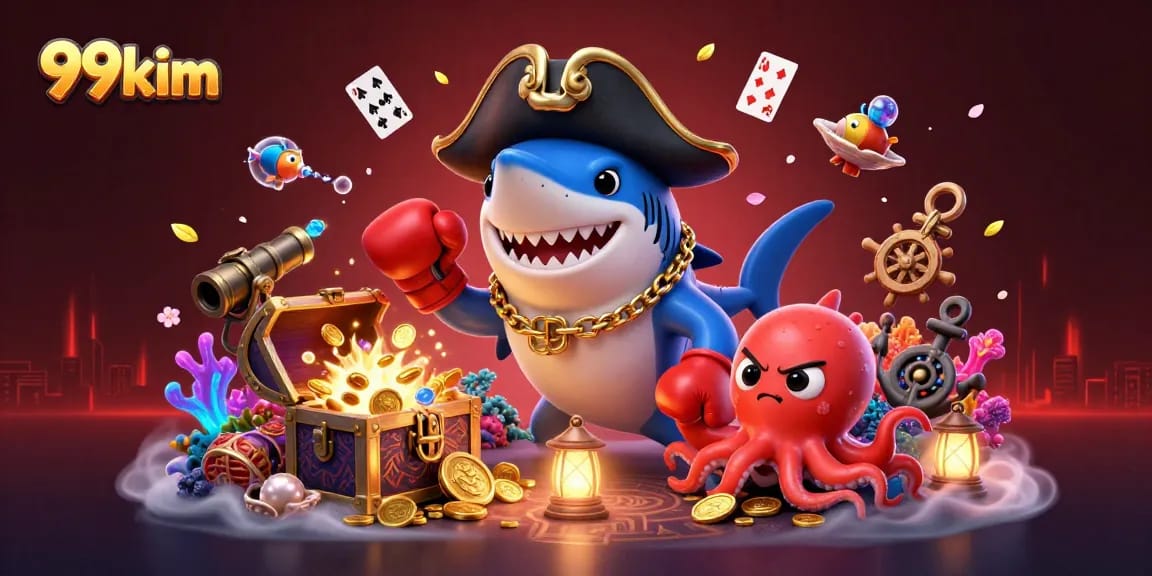 Engage with thrilling games at 99kim as the cartoon shark and friends uncover treasures!