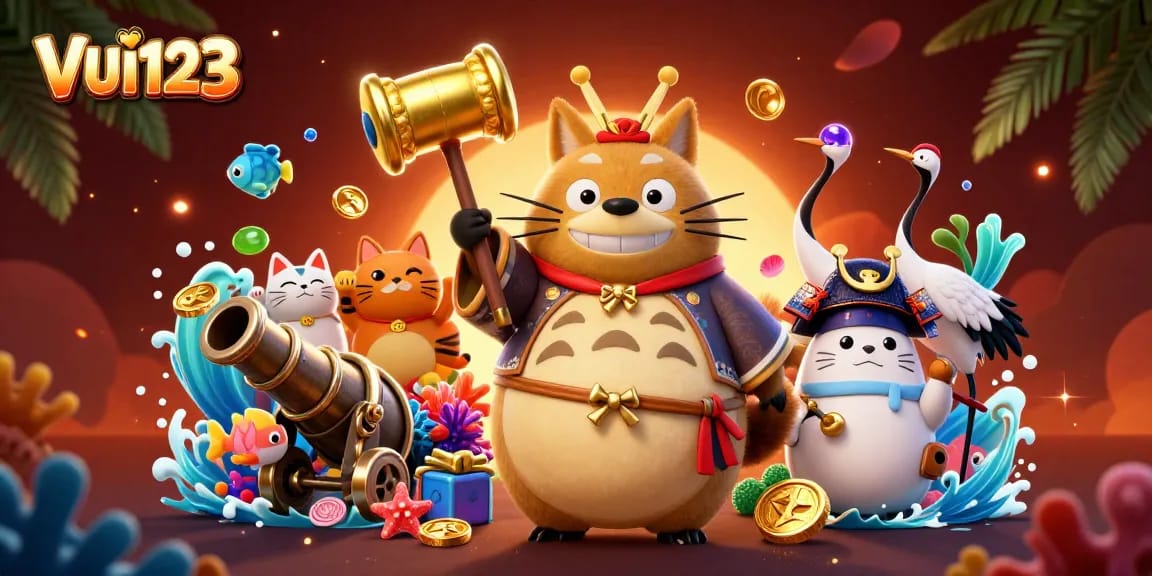 Experience the excitement of VUI123 fish shooting games with vibrant characters and stunning visuals.