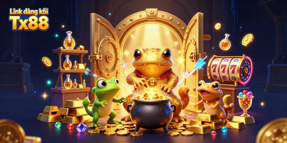 Experience the thrill of winning at Tx88 with Link đăng ký Tx88, featuring gold coins and vibrant casino elements.