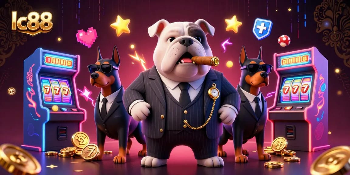 Win big with lc88 featuring a mafia boss and Doberman bodyguards amidst thrilling casino games.
