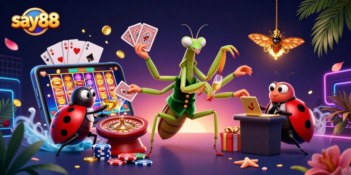 Unleash winning strategies at say88 with an engaging 3D casino experience featuring vibrant gaming elements.