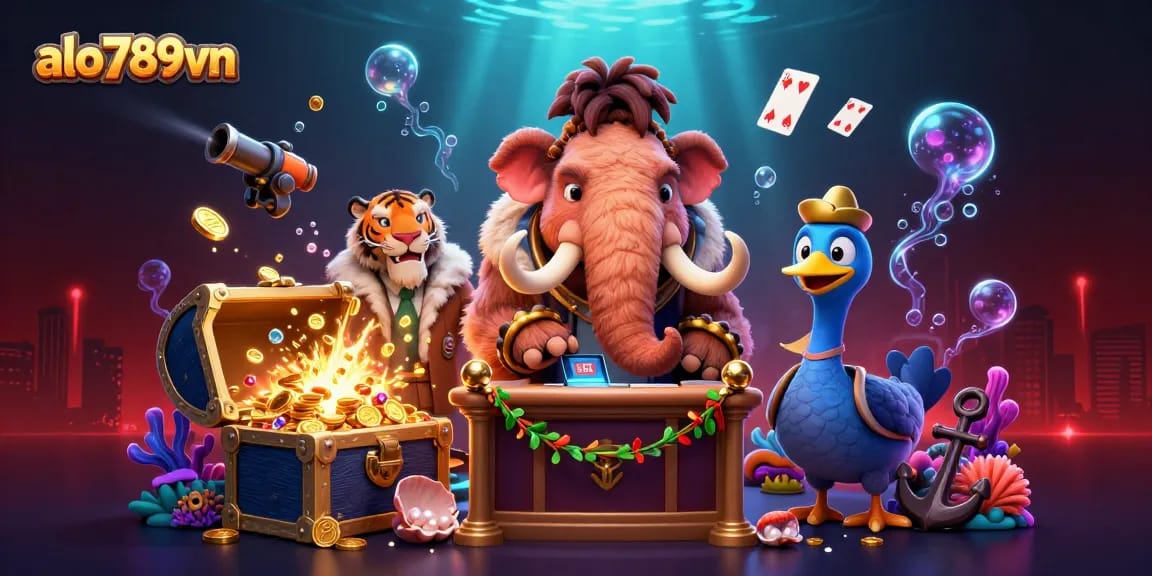 Experience exciting cockfighting action at alo789vn with vibrant gaming elements and lively characters.