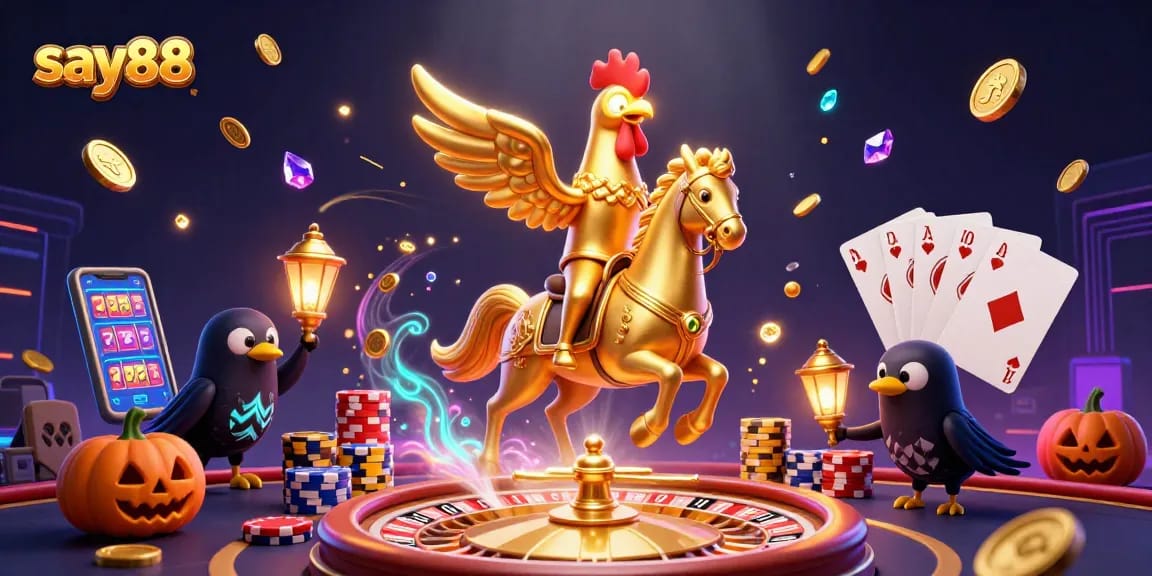 Experience the thrilling gameplay and vibrant world of say88 with golden rooster heroes and casino riches.