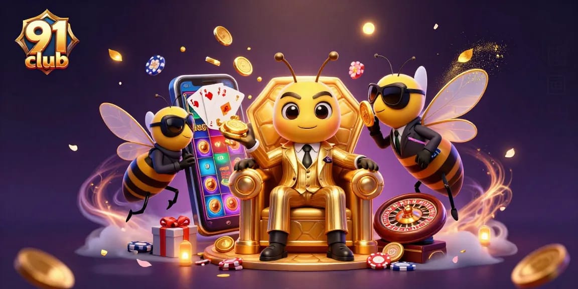 Spin and win big at 91 club with exciting games in this dynamic 3D illustration