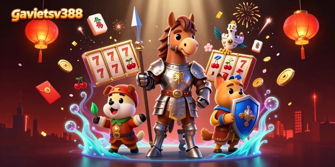 Experience the thrill of winning at gavietsv388 with immersive 3D illustrations featuring vibrant casino elements.