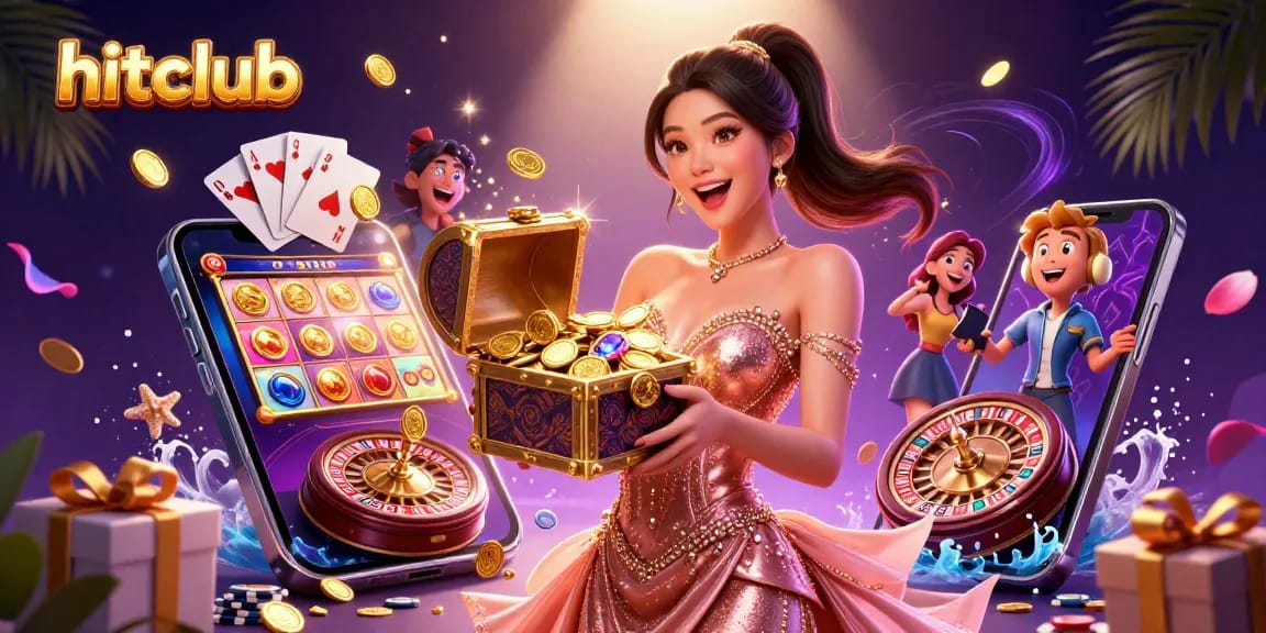 Experience hitclub's thrilling wealth with a dazzling casino scene of excitement and treasures.