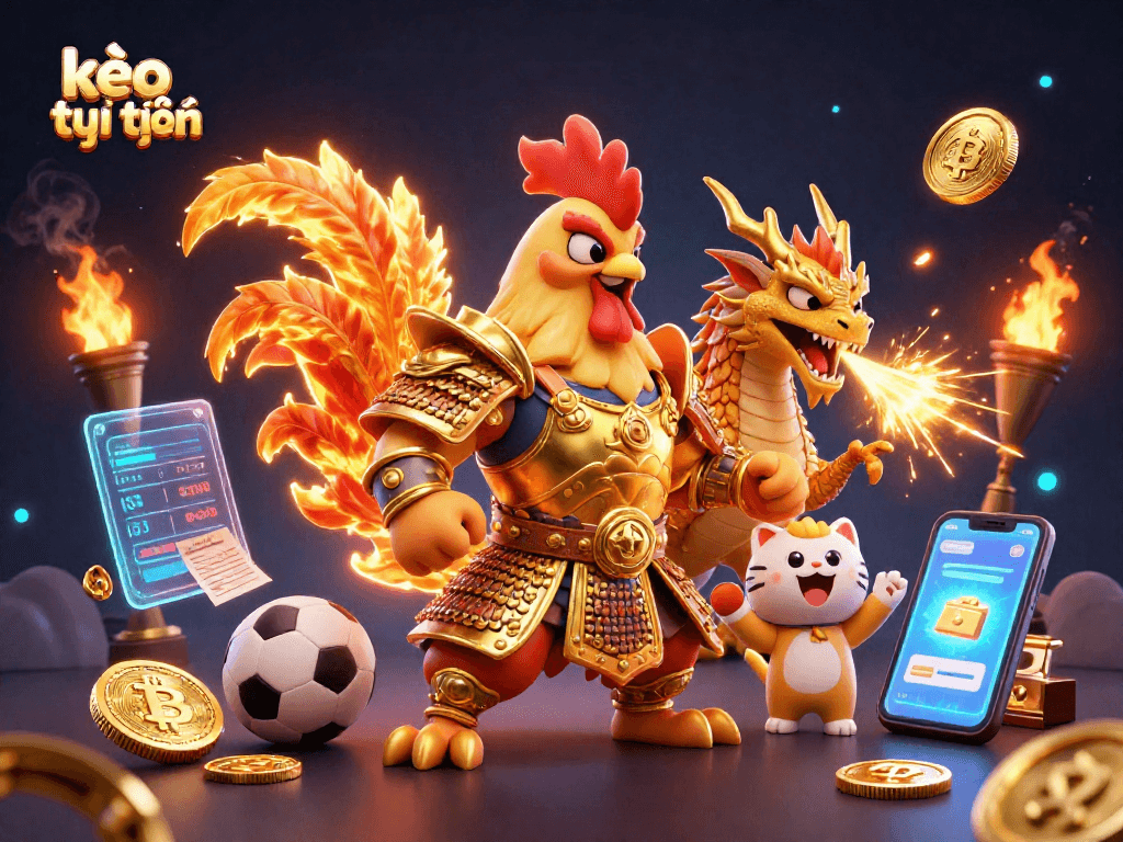 Win big with kèo trực tuyến in this lively sports betting scene with dynamic characters.