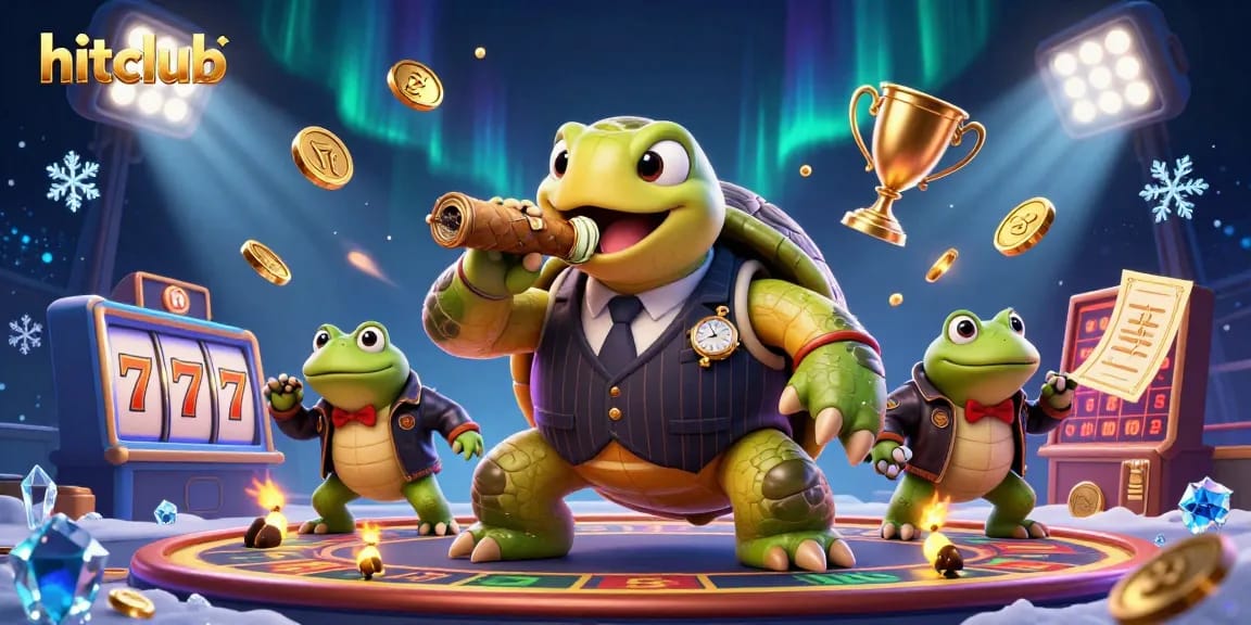 Experience big wins at hitclub with a vibrant casino scene featuring dynamic gaming elements and characters.
