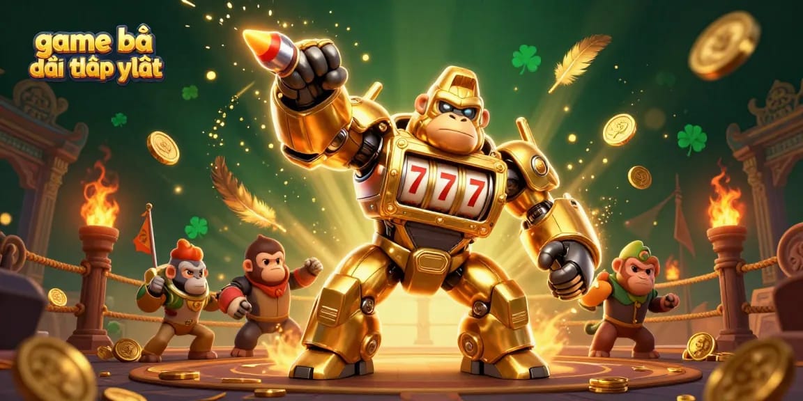Engage in exciting game bài đổi thưởng uy tín with a dynamic 3D scene illustrating thrilling casino elements.