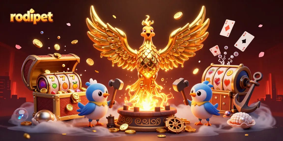 Spin lucky 7s and win at rodipet casino with golden phoenix and slot reels