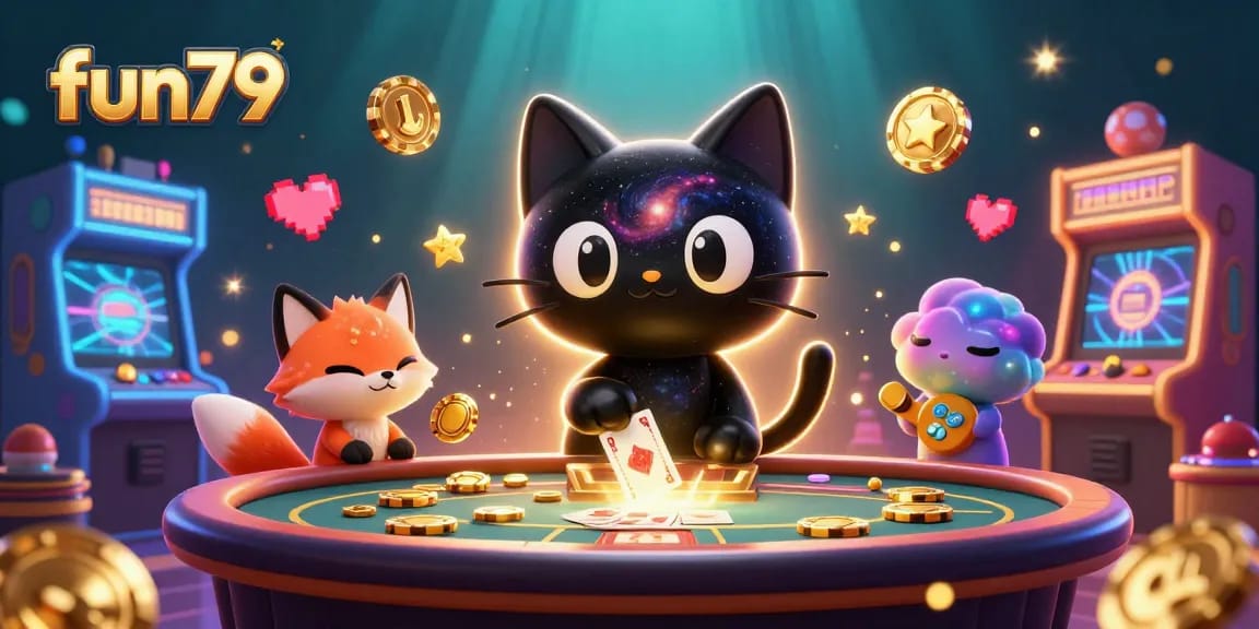 Experience the fun79 casino with captivating games and vibrant characters in a rich, dynamic scene.