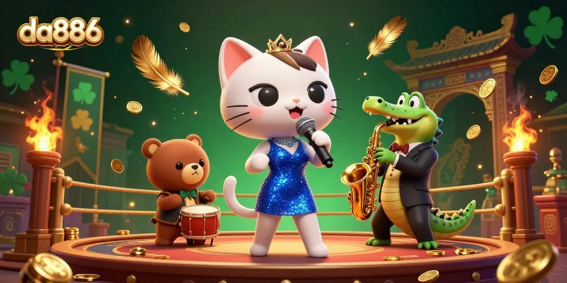 Experience the vibrant da886 casino scene with lively characters and engaging gambling elements.