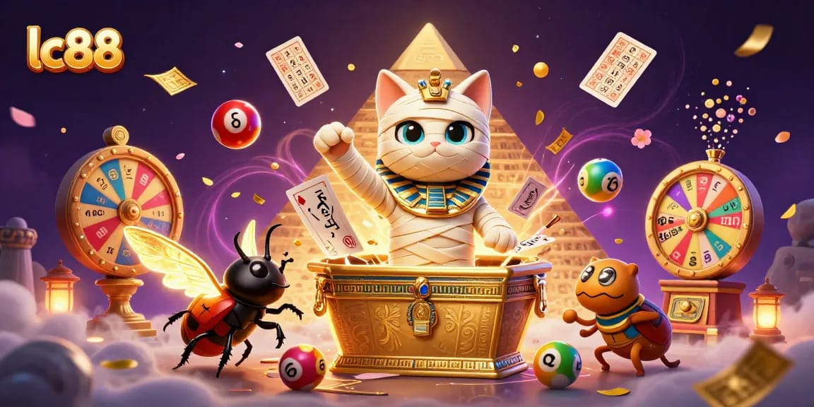 Engage with lc88's thrilling online gaming experience featuring a vibrant casino scene filled with excitement.