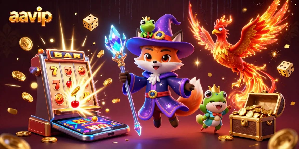 Experience thrilling gameplay at AAVIP with dazzling slots, jackpots, and vibrant casino elements.