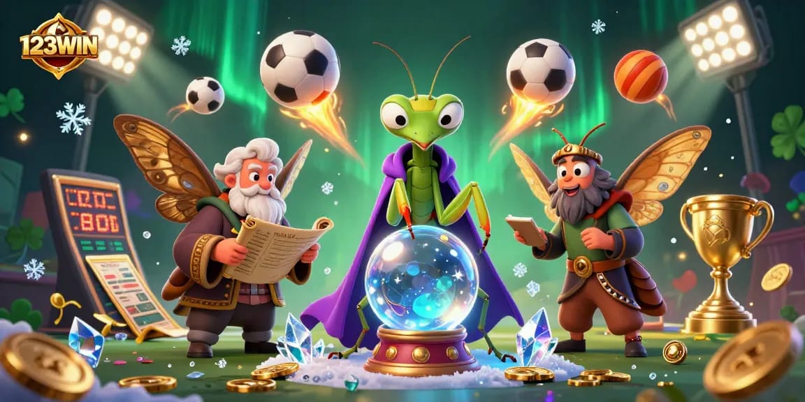 Engage with 123WIN's thrilling sports betting dynamics with vibrant characters and action-packed elements.