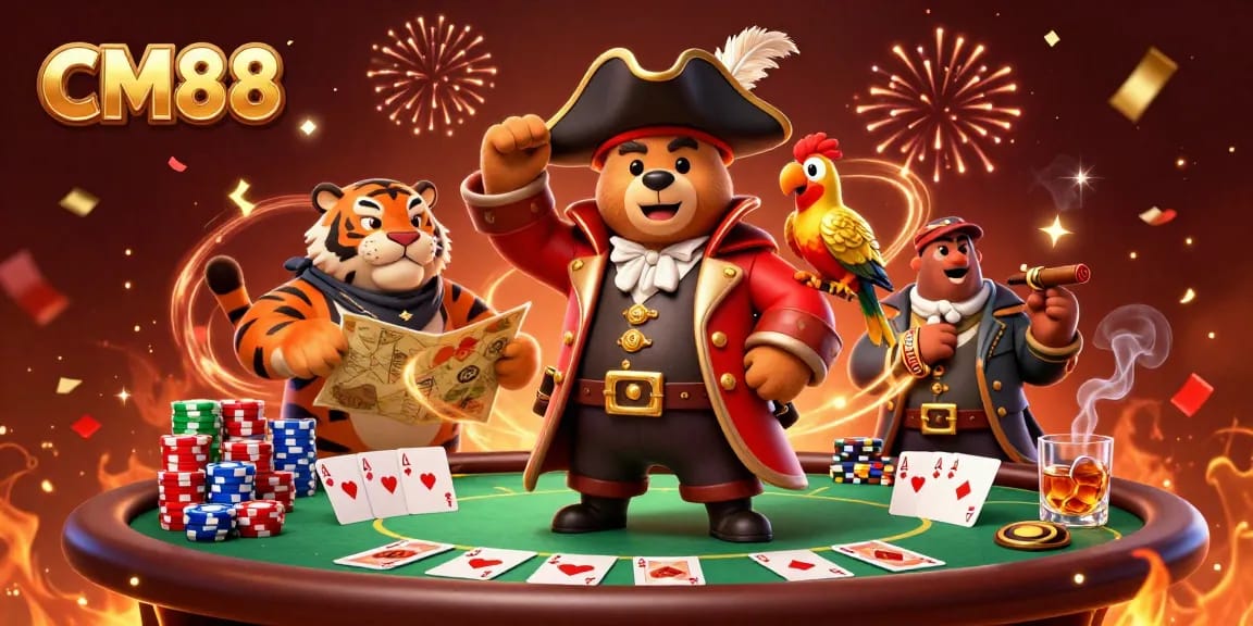 Engage with thrilling casino action at CM88, featuring rich poker dynamics and vibrant characters.