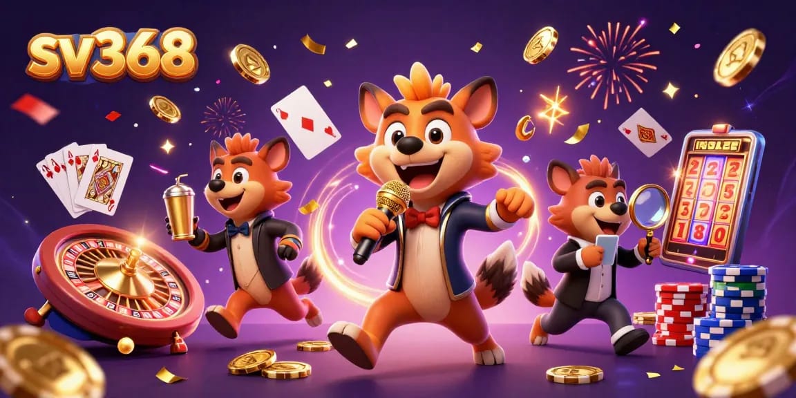 sv368 brings the casino experience to life with fun hyena characters and vibrant game elements.