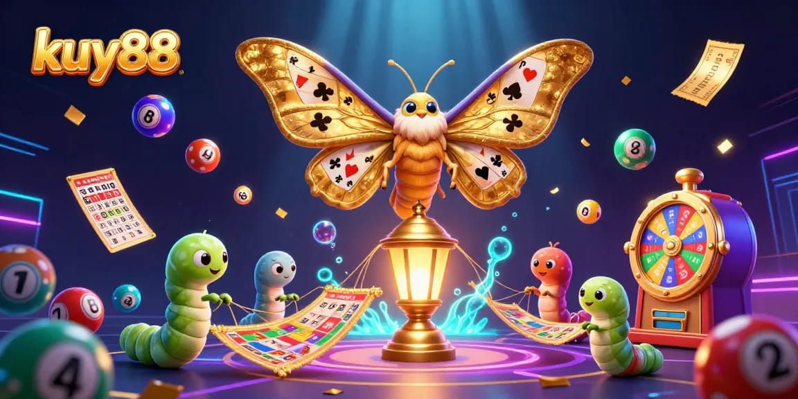 Engage with kuy88 by exploring vibrant casino scenes filled with lottery balls and prize elements.