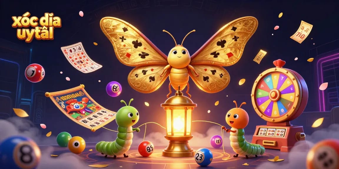 Experience thrilling xóc đĩa uy tín with vibrant casino elements and engaging imagery.