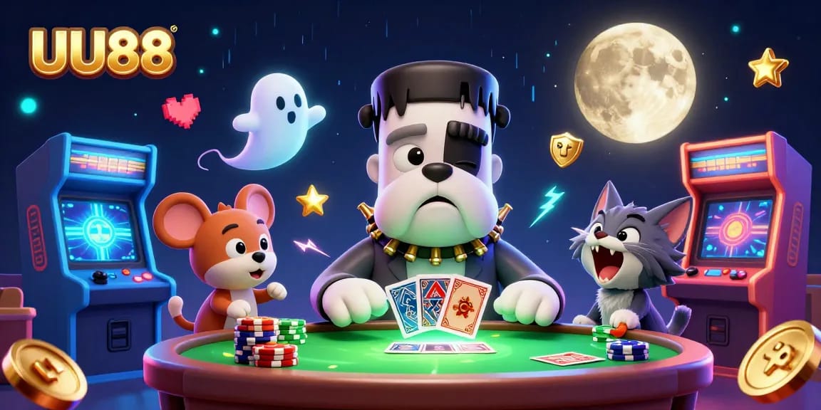 UU88 offers exciting casino experiences with a vibrant gaming scene featuring diverse characters and a lively atmosphere.