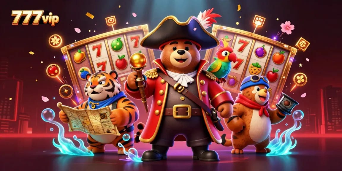 Experience the thrill of winning at 777vip with immersive 3D illustration capturing slot games excitement.