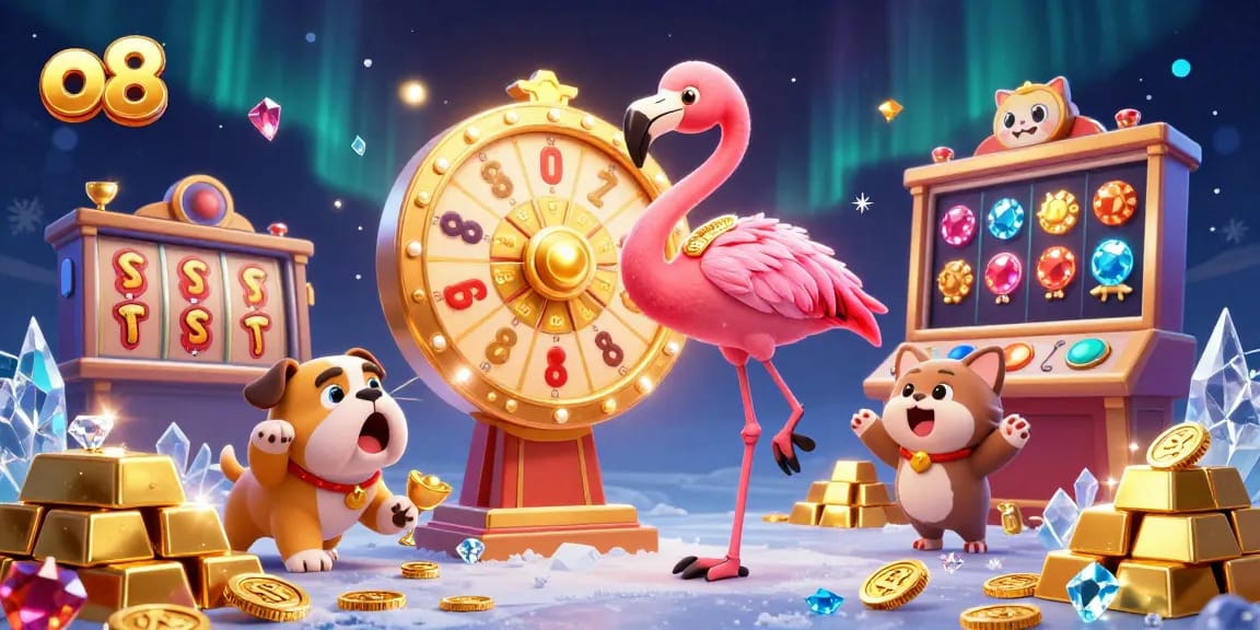 Spin the jackpot with o8, where contestants celebrate massive wins in an ultra-detailed casino scene.