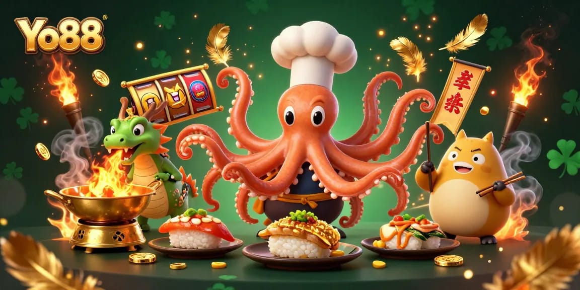 Yo88 players enjoy vibrant slots and golden jackpots in an electrifying 3D scene with characters.