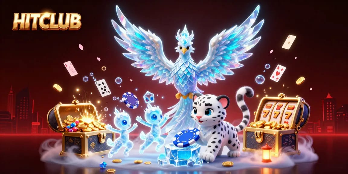 Engage with HITCLUB's exciting gaming experience featuring lively characters and dynamic gambling elements.