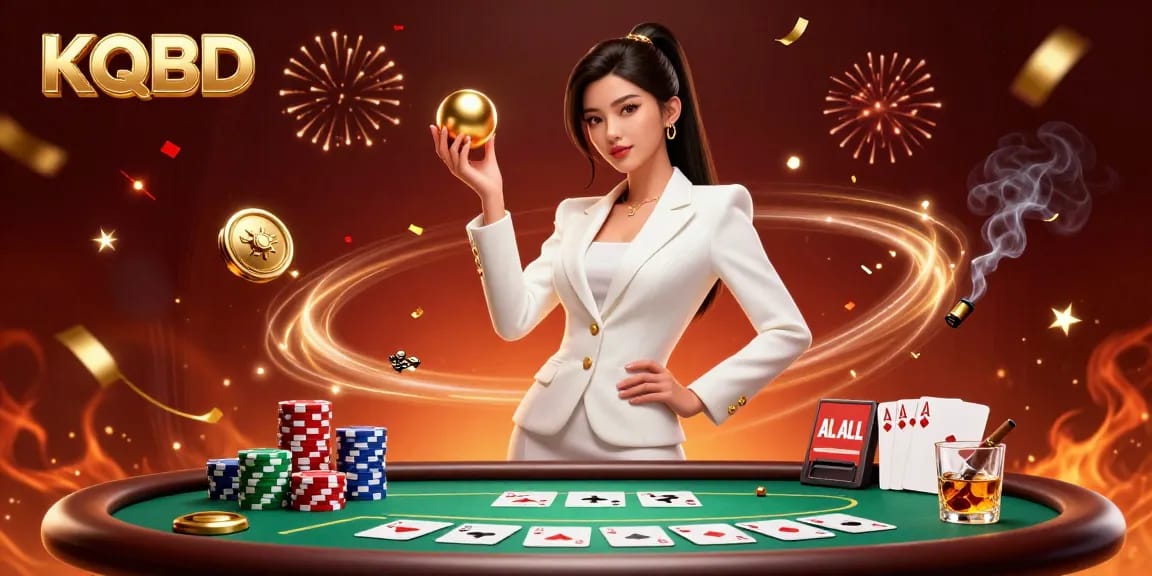 KQBD showcases real-time sports betting connections amidst luxurious gambling elements.