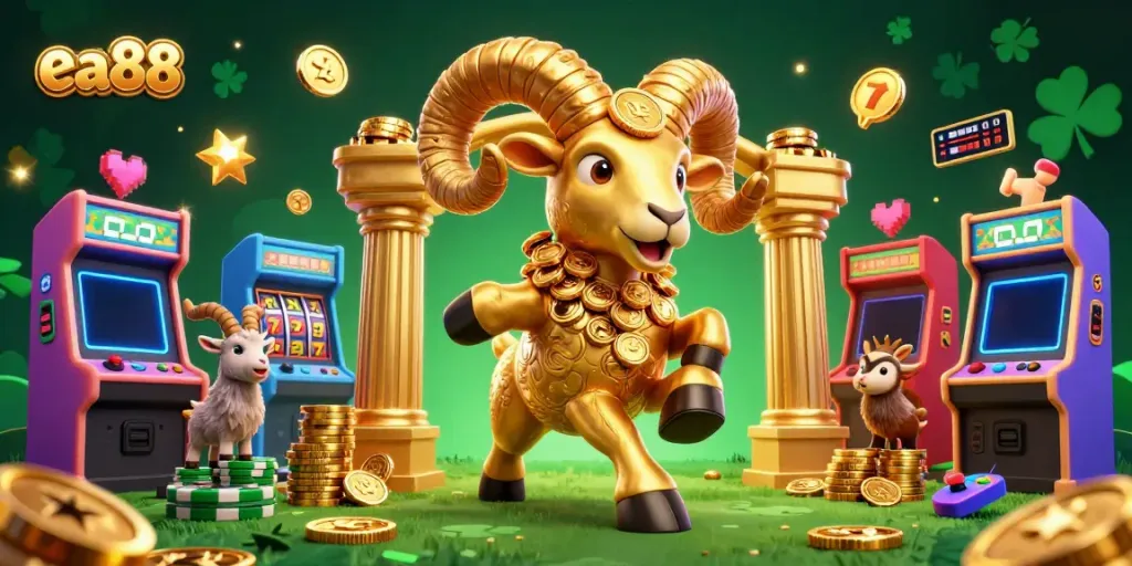 Experience the thrill of winning at ea88 with vibrant 3D casino elements and a dynamic atmosphere.