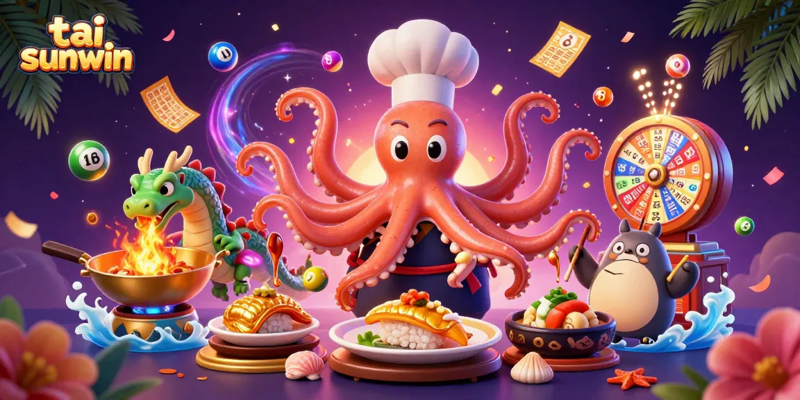 Play lotto and win big with tai sunwin amidst vibrant 3D characters and dynamic gaming elements.