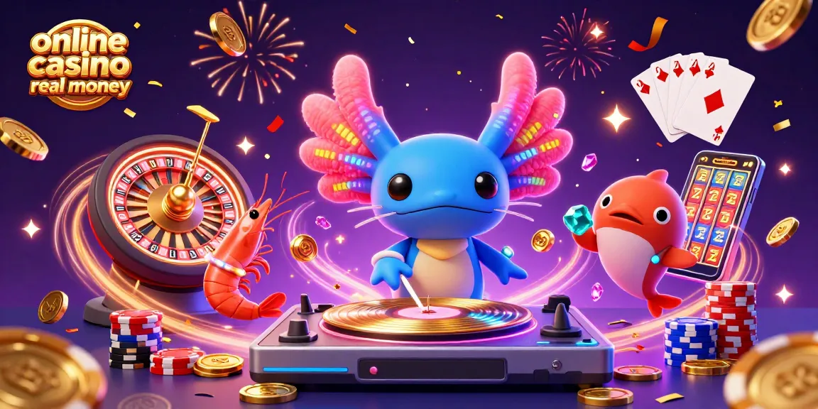 Experience the excitement of online casino real money with vibrant characters and dynamic casino elements.